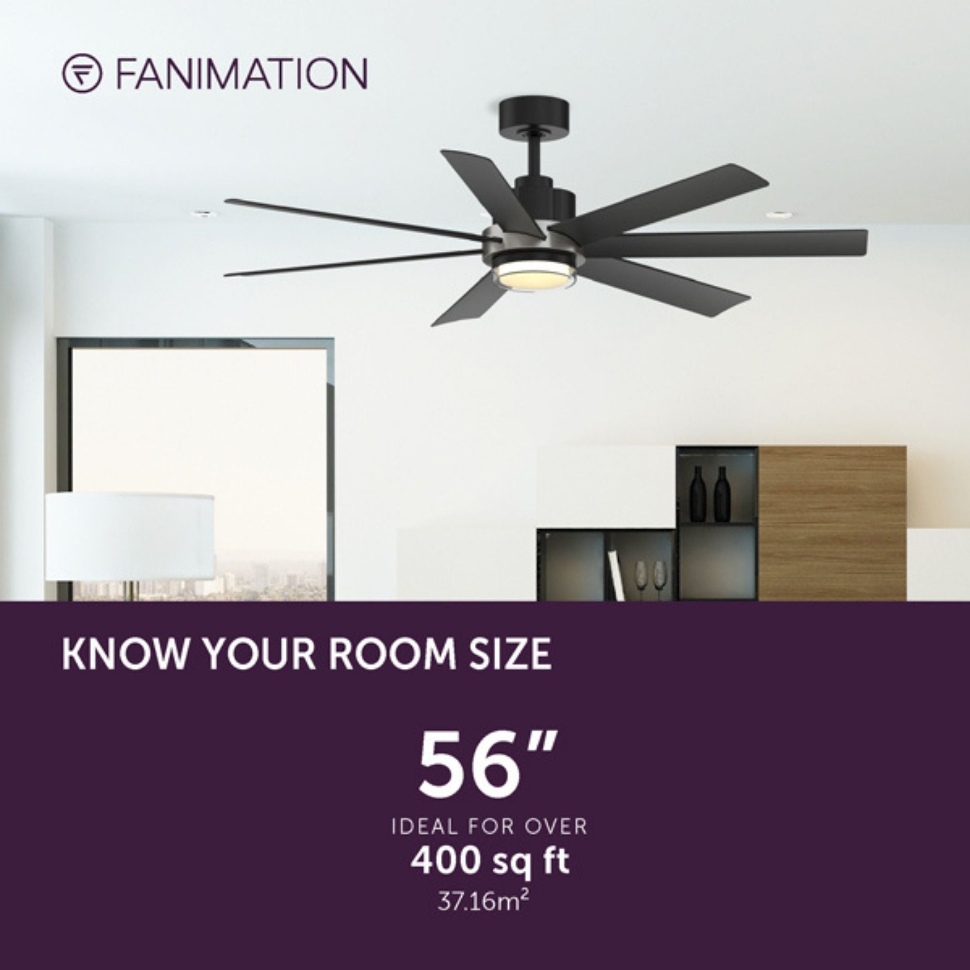 Pendry 56" Black and Brushed Nickel Damp Rated Ceiling Fan with Remote