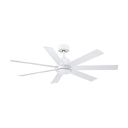 Pendry 56" Matte White Wet Rated Ceiling Fan with Remote