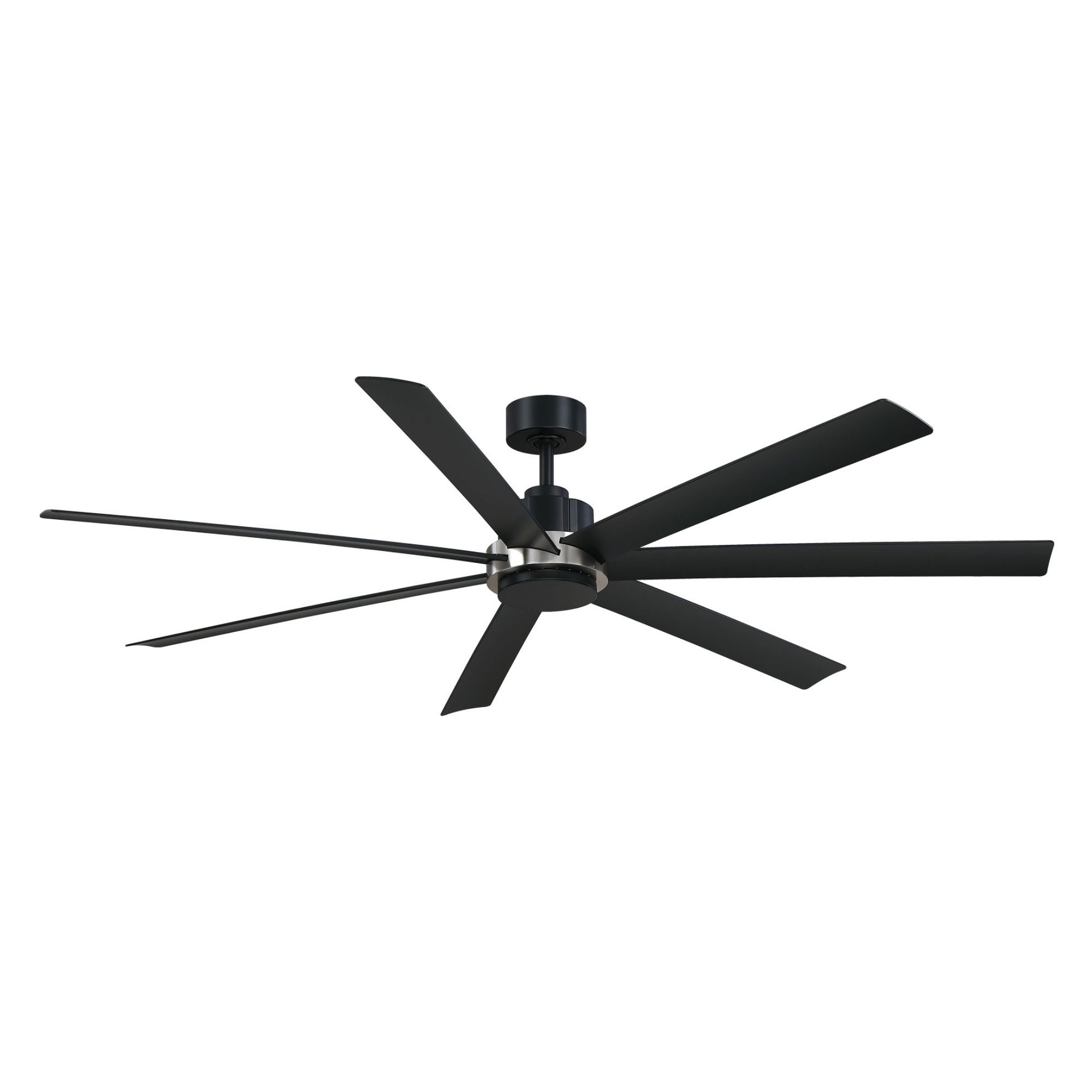 Pendry 72" Black and Brushed Nickel Damp Rated Ceiling Fan with Remote