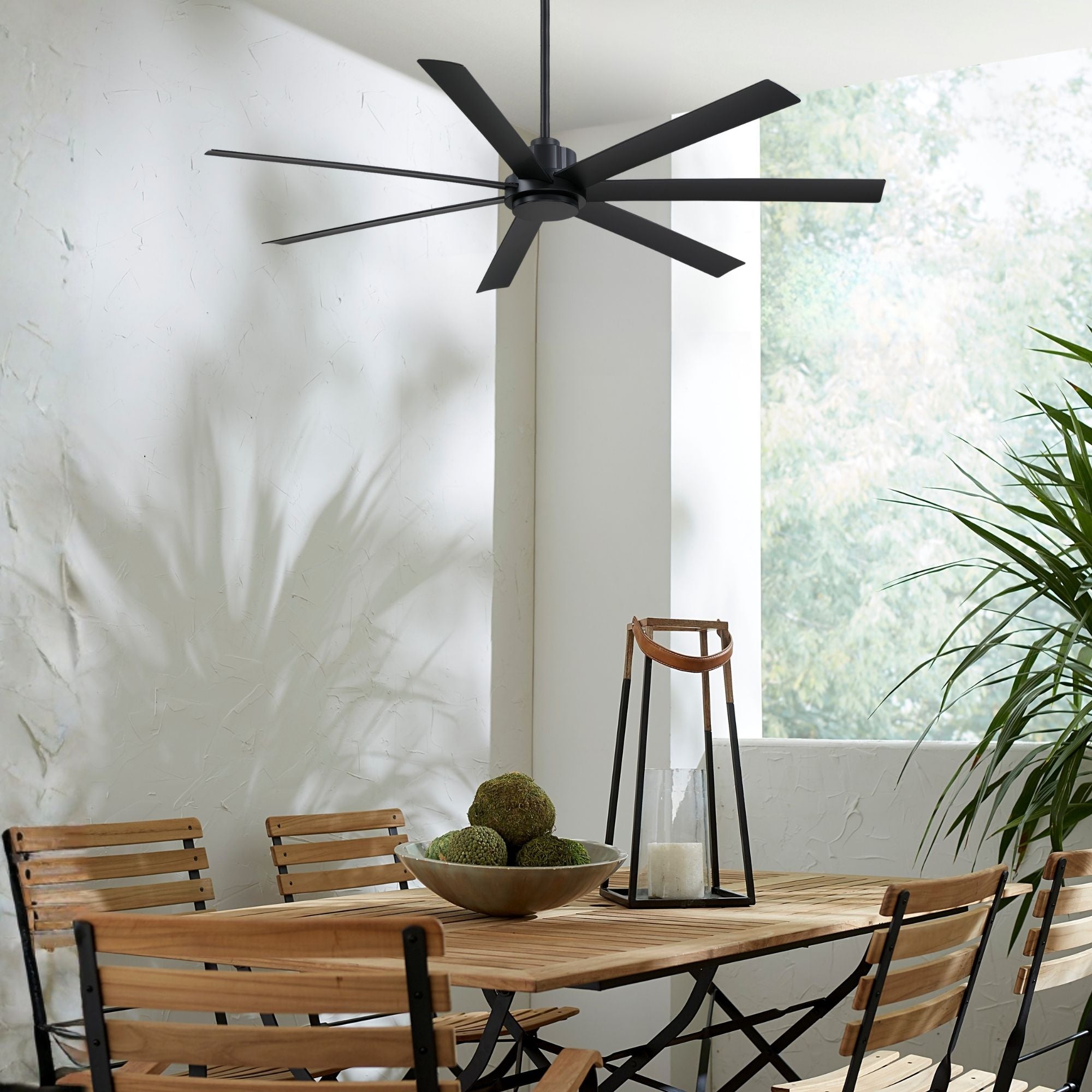 Pendry 72" Black Wet Rated Ceiling Fan with Remote