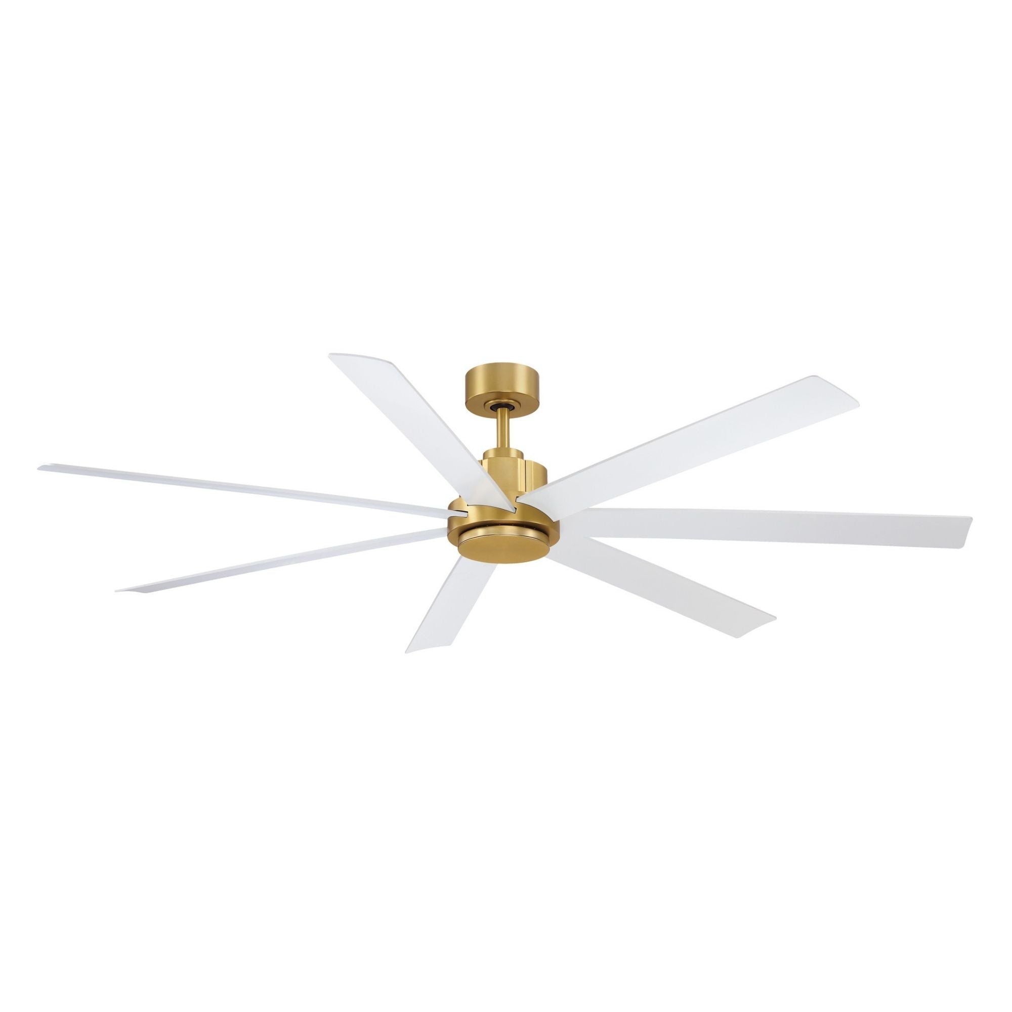 Pendry 72" Brushed Satin Brass and White Damp Rated Ceiling Fan with Remote