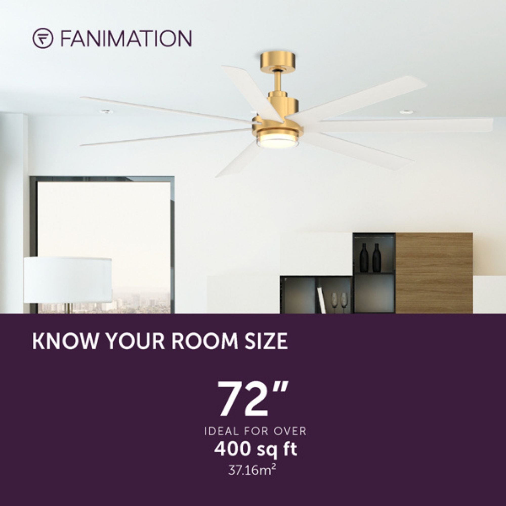 Pendry 72" Brushed Satin Brass and White Damp Rated Ceiling Fan with Remote