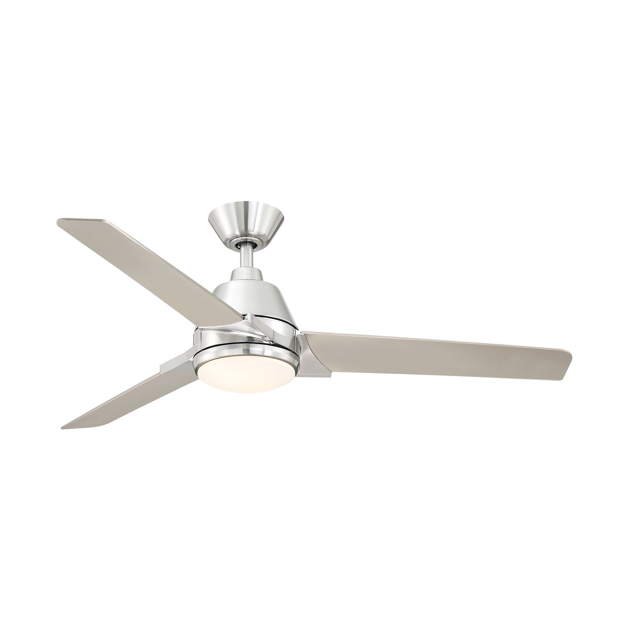 Pyramid 52" Brushed Nickel Damp Rated LED Ceiling Fan with Remote