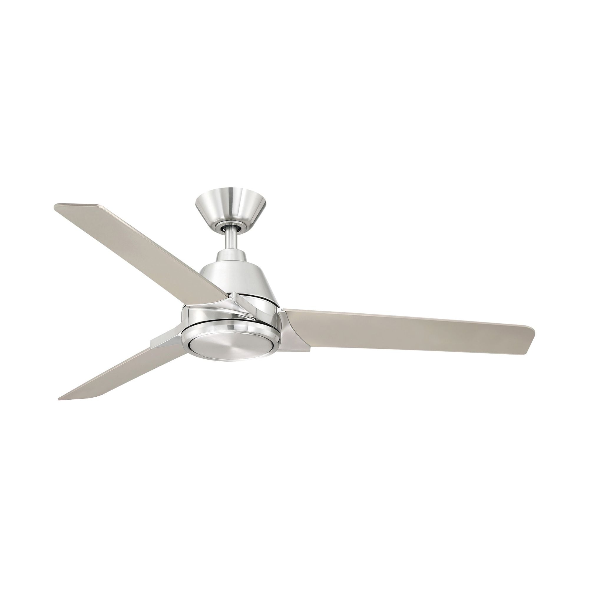 Pyramid 52" Brushed Nickel Damp Rated LED Ceiling Fan with Remote