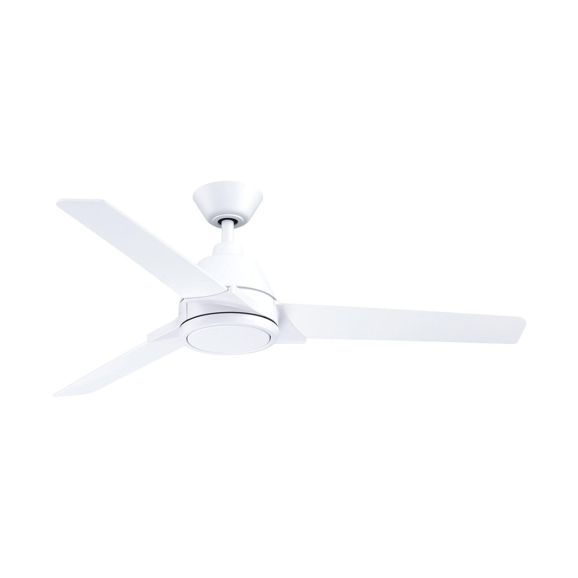 Pyramid 52" Matte White Damp Rated LED Ceiling Fan with Remote