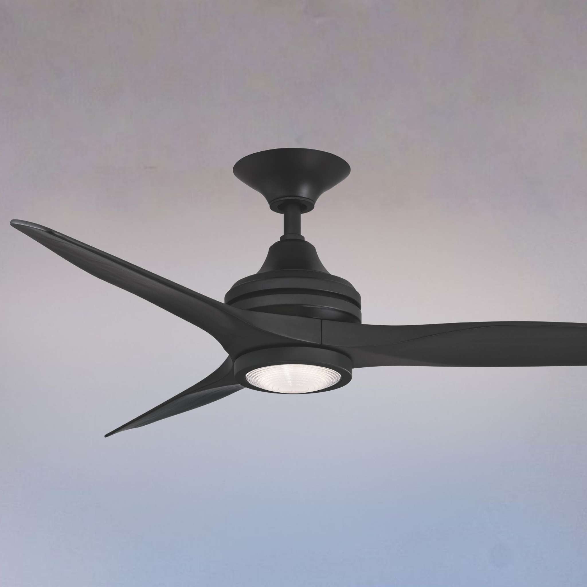 Spitfire Black 48" Ceiling Fan Motor, Blades Sold Separately