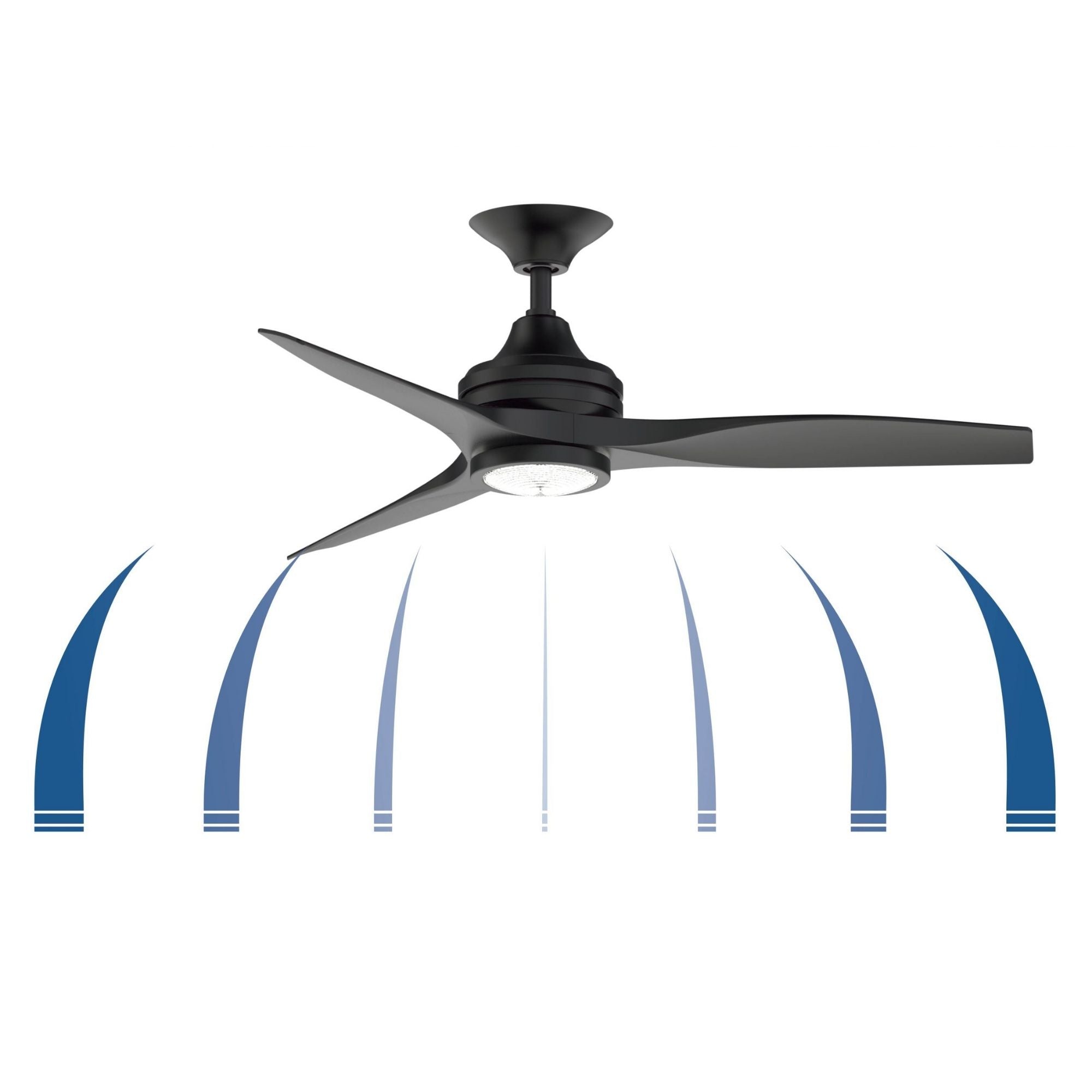 Spitfire Black 48" Ceiling Fan Motor, Blades Sold Separately