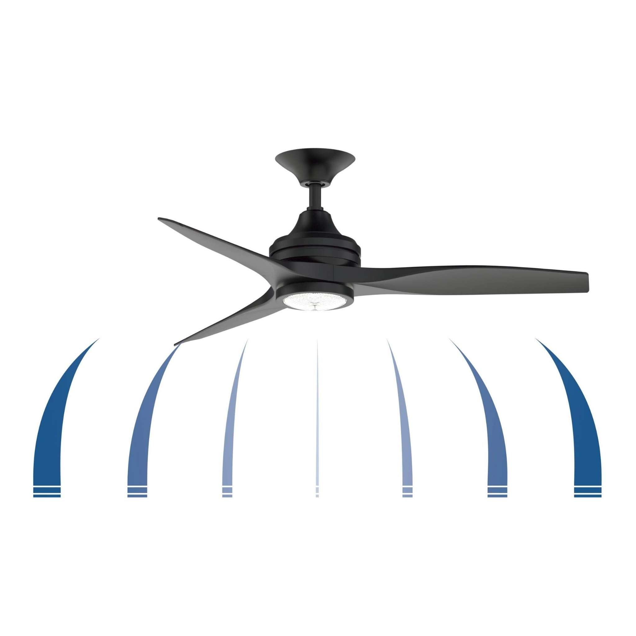 Fanimation Spitfire 48 in AC Ceiling Fan Motor Black - Blades Sold Separately