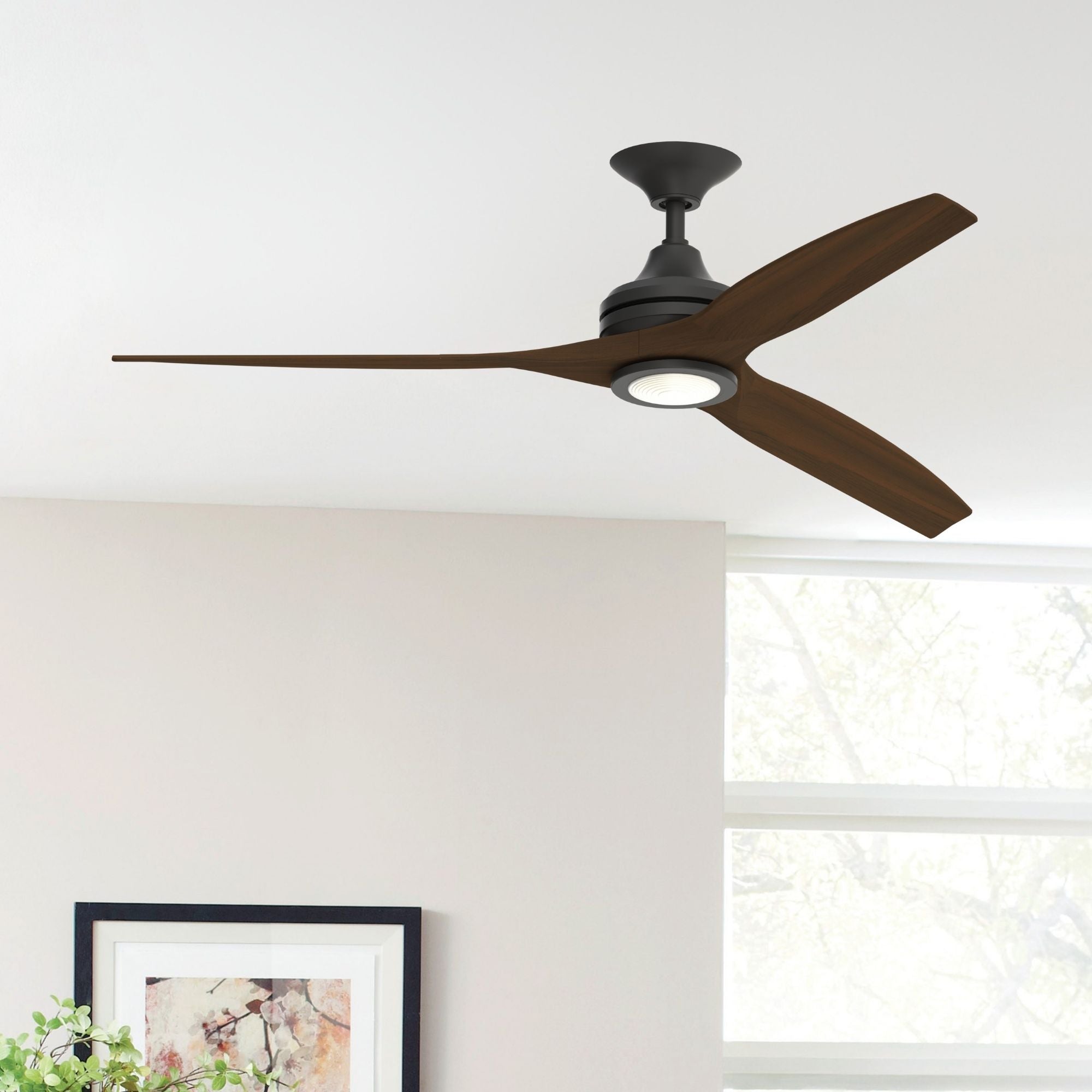 Spitfire Black 60" Ceiling Fan Motor, Blades Sold Separately