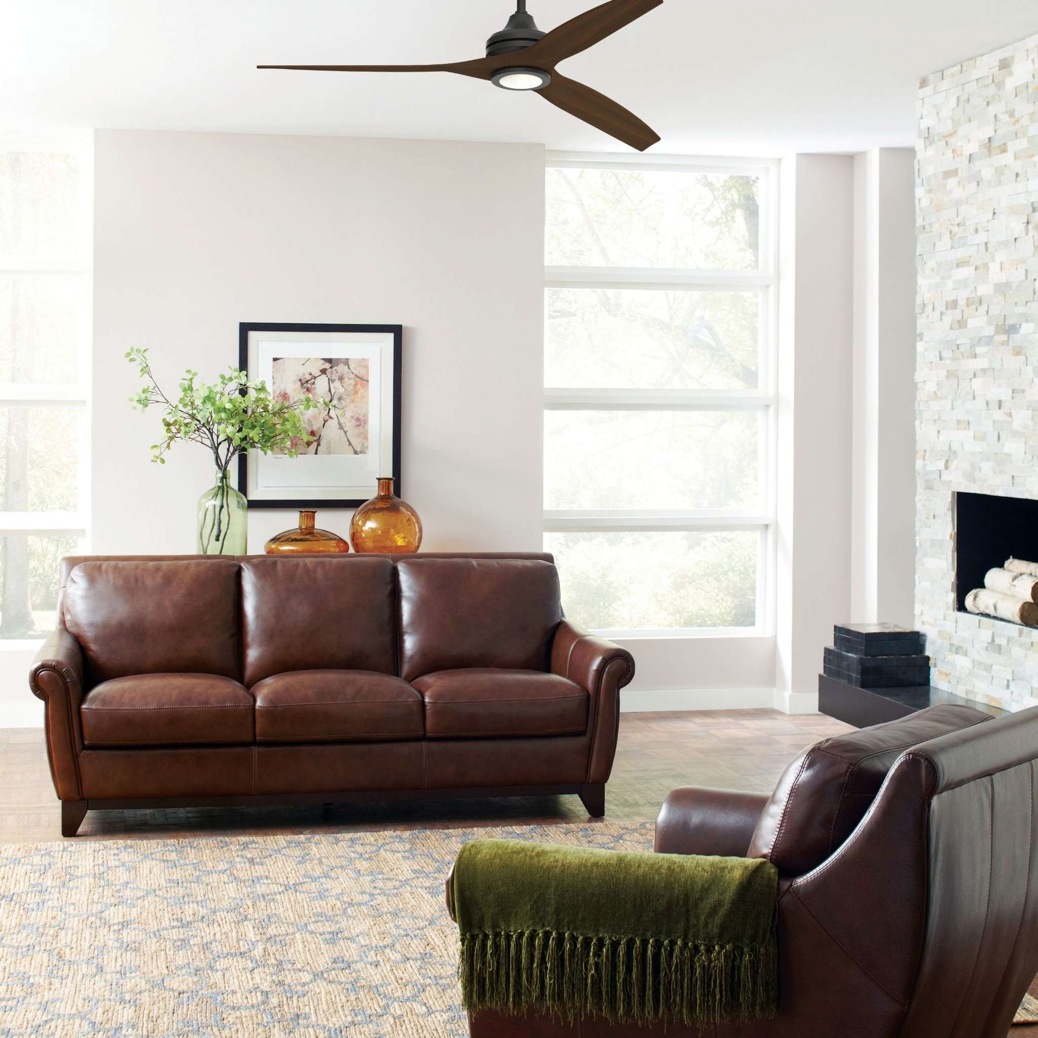 Fanimation Spitfire 60 in AC Ceiling Fan Motor Black - Blades Sold Separately