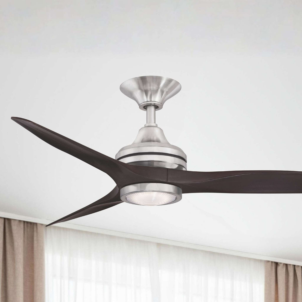 Fanimation Spitfire 48 in AC Ceiling Fan Motor Brushed Nickel - Blades Sold Separately
