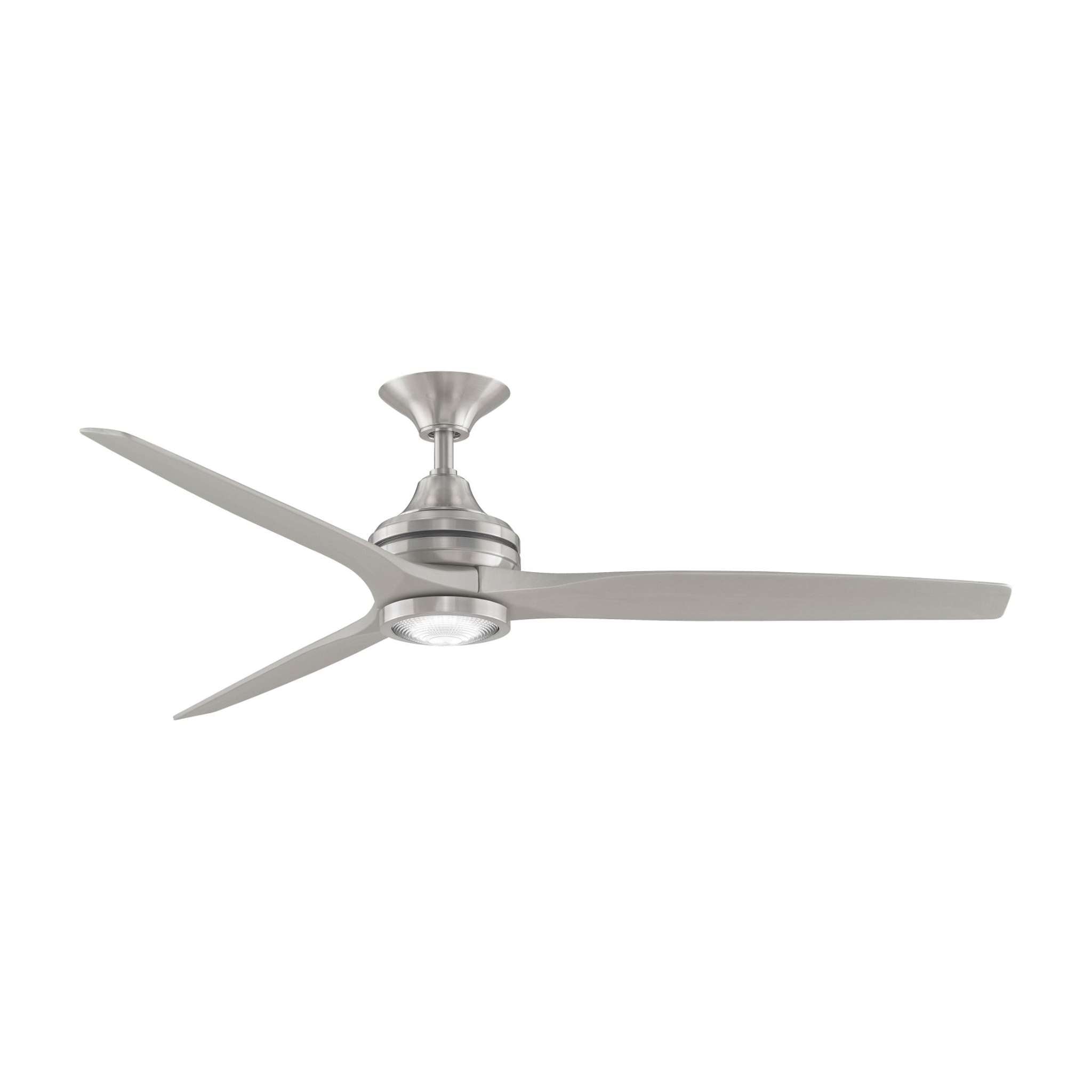 Fanimation Spitfire 60 in AC Ceiling Fan Motor Brushed Nickel - Blades Sold Separately