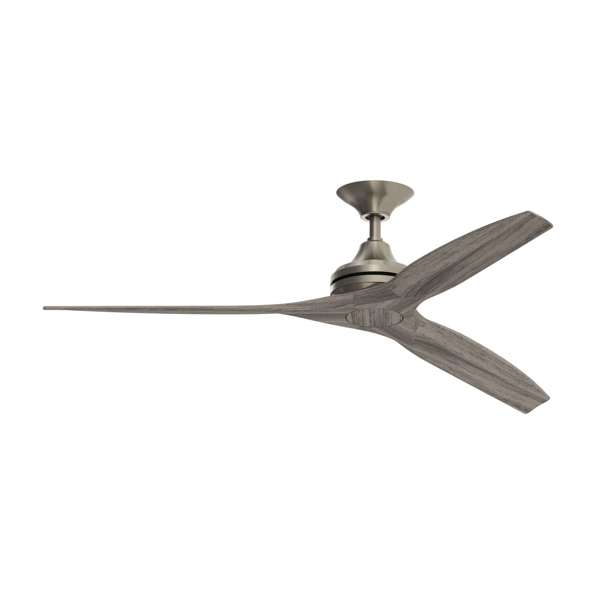 Fanimation Spitfire 60 in AC Ceiling Fan Motor Brushed Nickel - Blades Sold Separately