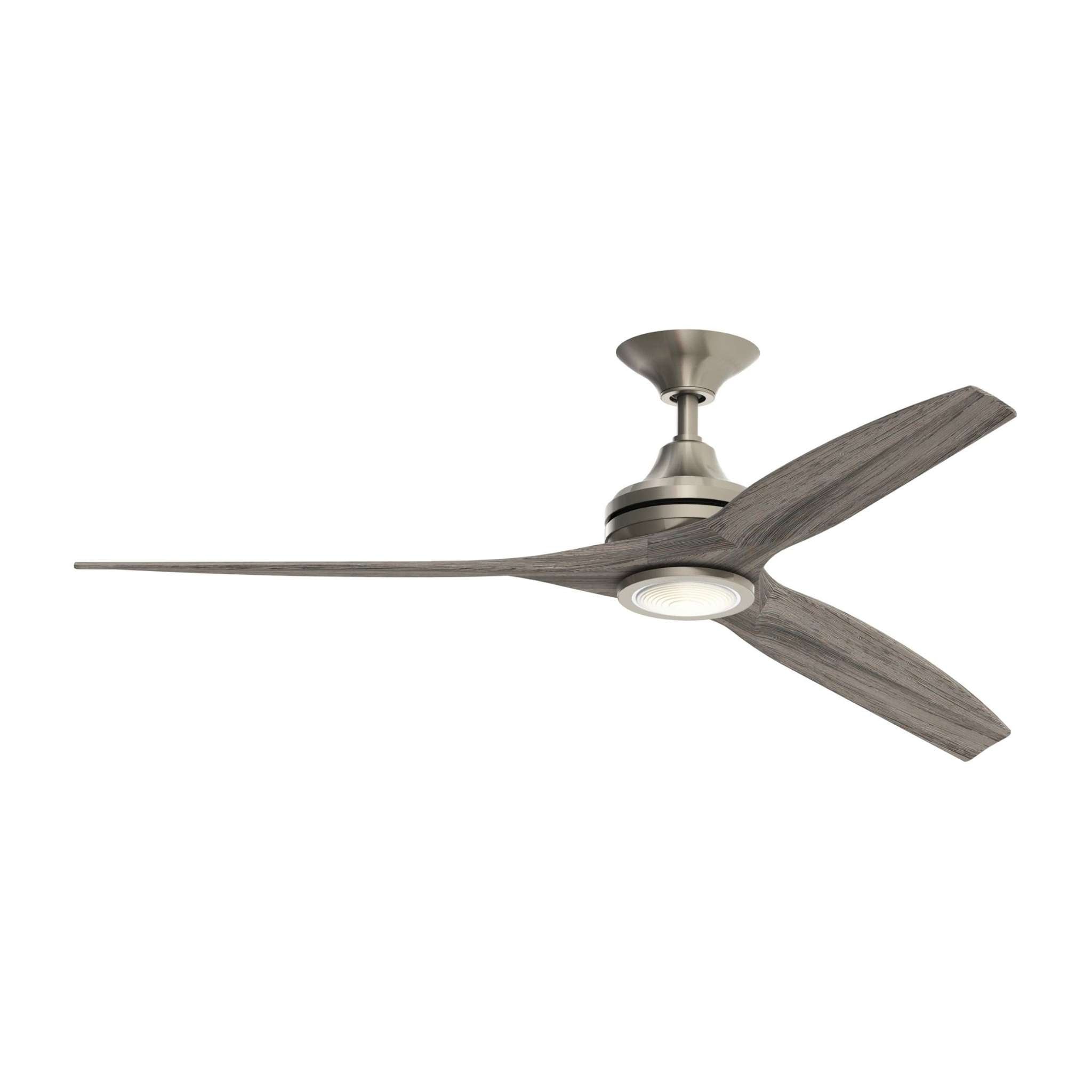 Fanimation Spitfire 60 in AC Ceiling Fan Motor Brushed Nickel - Blades Sold Separately