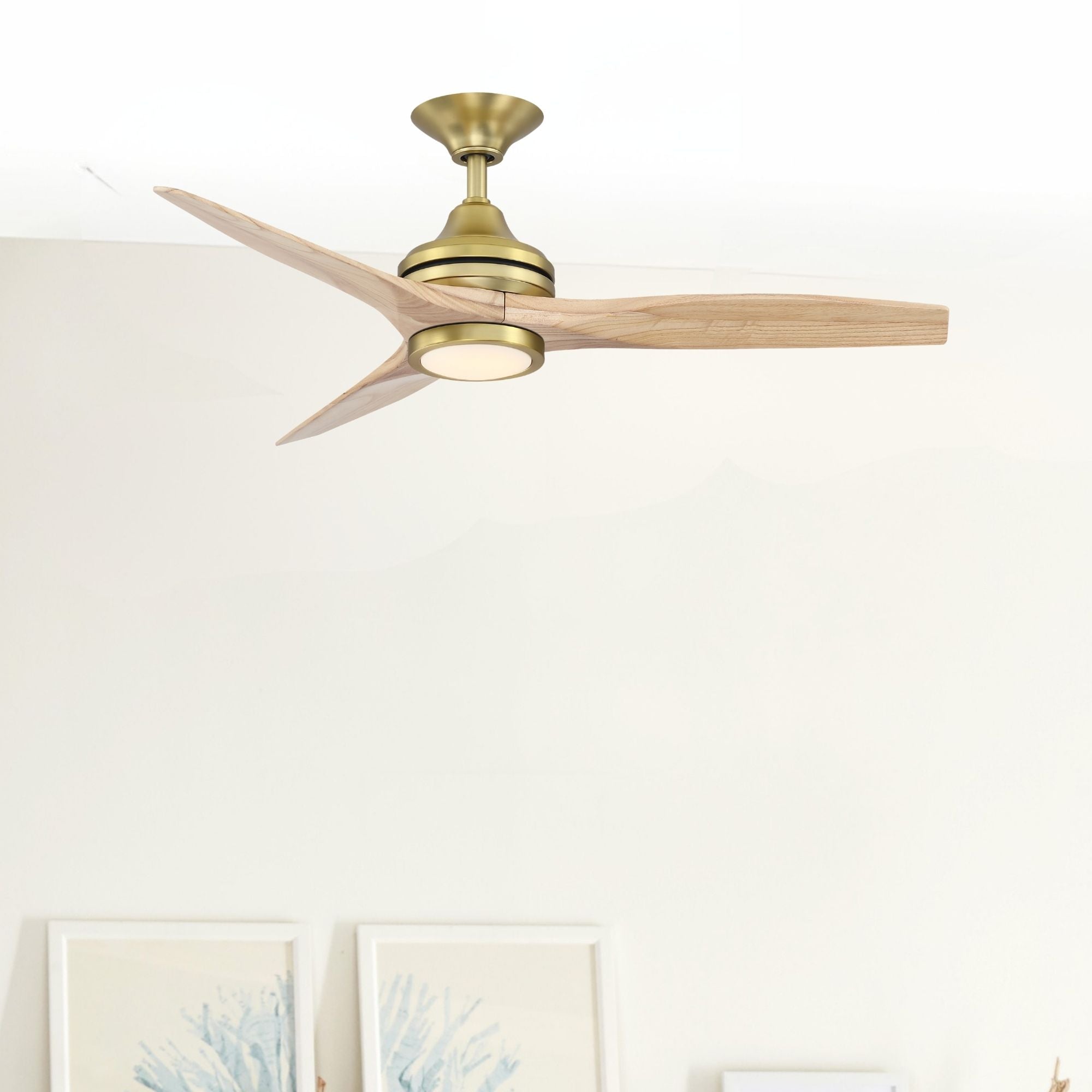 Spitfire Brushed Brass 48" Ceiling Fan Motor, Blades Sold Separately