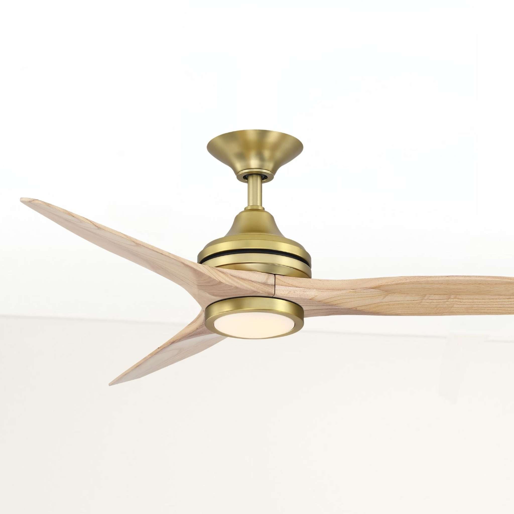 Fanimation Spitfire 48 in AC Ceiling Fan Motor Brushed Satin Brass - Blades Sold Separately