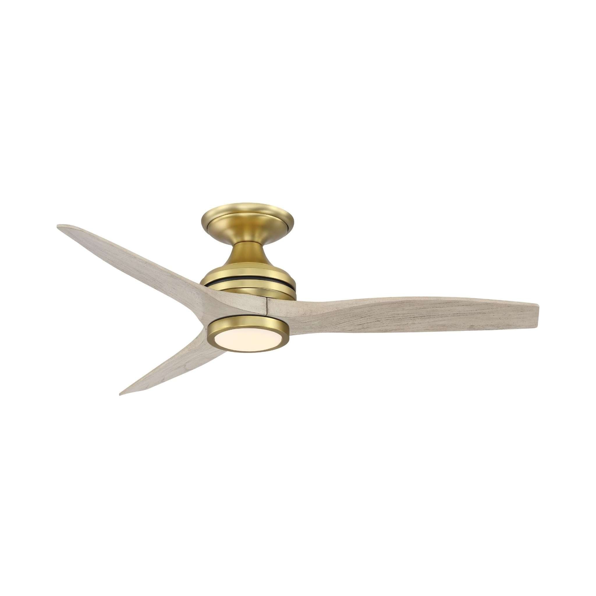 Fanimation Spitfire 48 in AC Ceiling Fan Motor Brushed Satin Brass - Blades Sold Separately