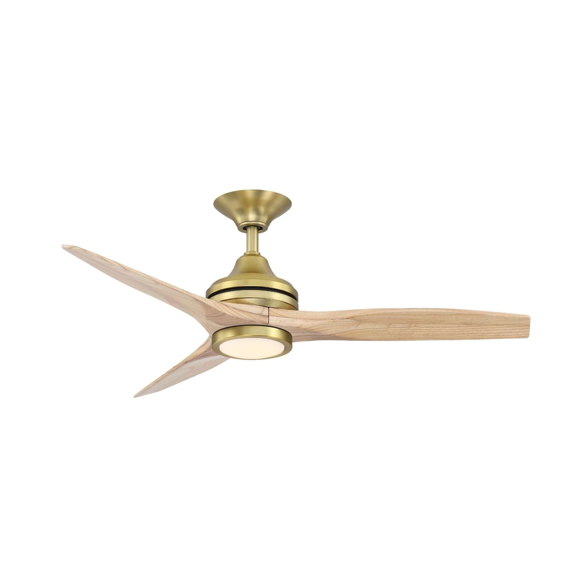 Fanimation Spitfire 48 in AC Ceiling Fan Motor Brushed Satin Brass - Blades Sold Separately