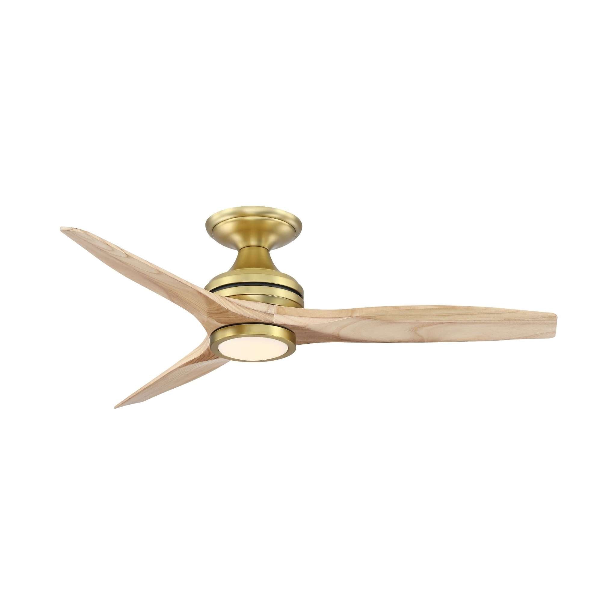 Fanimation Spitfire 48 in AC Ceiling Fan Motor Brushed Satin Brass - Blades Sold Separately