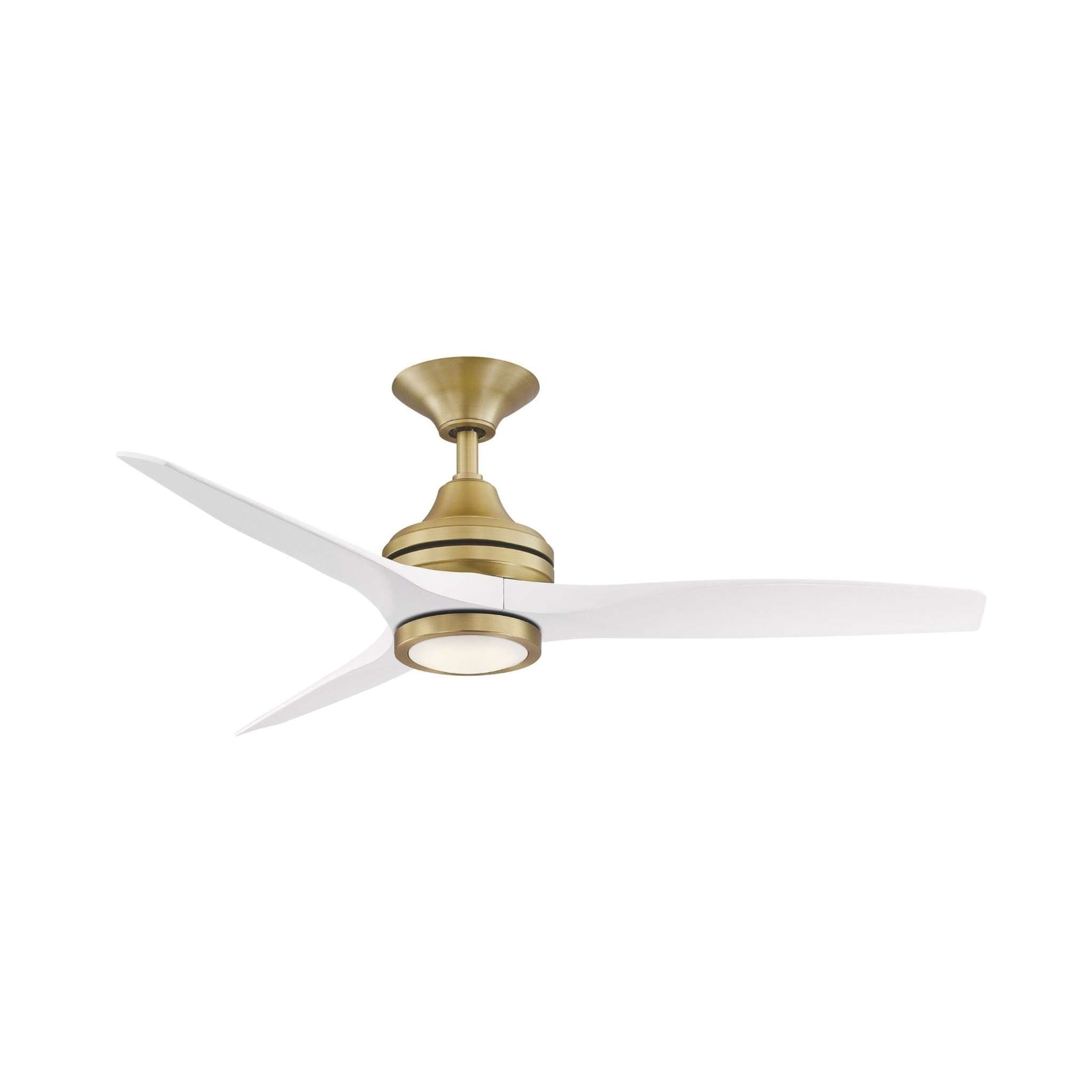 Fanimation Spitfire 48 in AC Ceiling Fan Motor Brushed Satin Brass - Blades Sold Separately