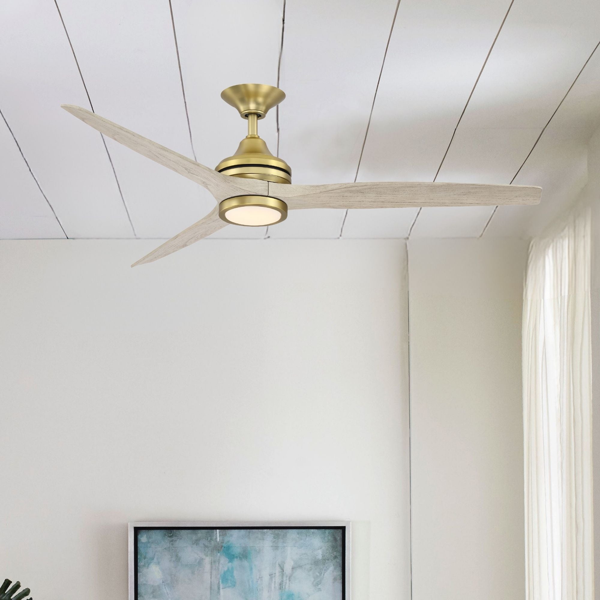 Spitfire Brushed Brass 60" Ceiling Fan Motor, Blades Sold Separately