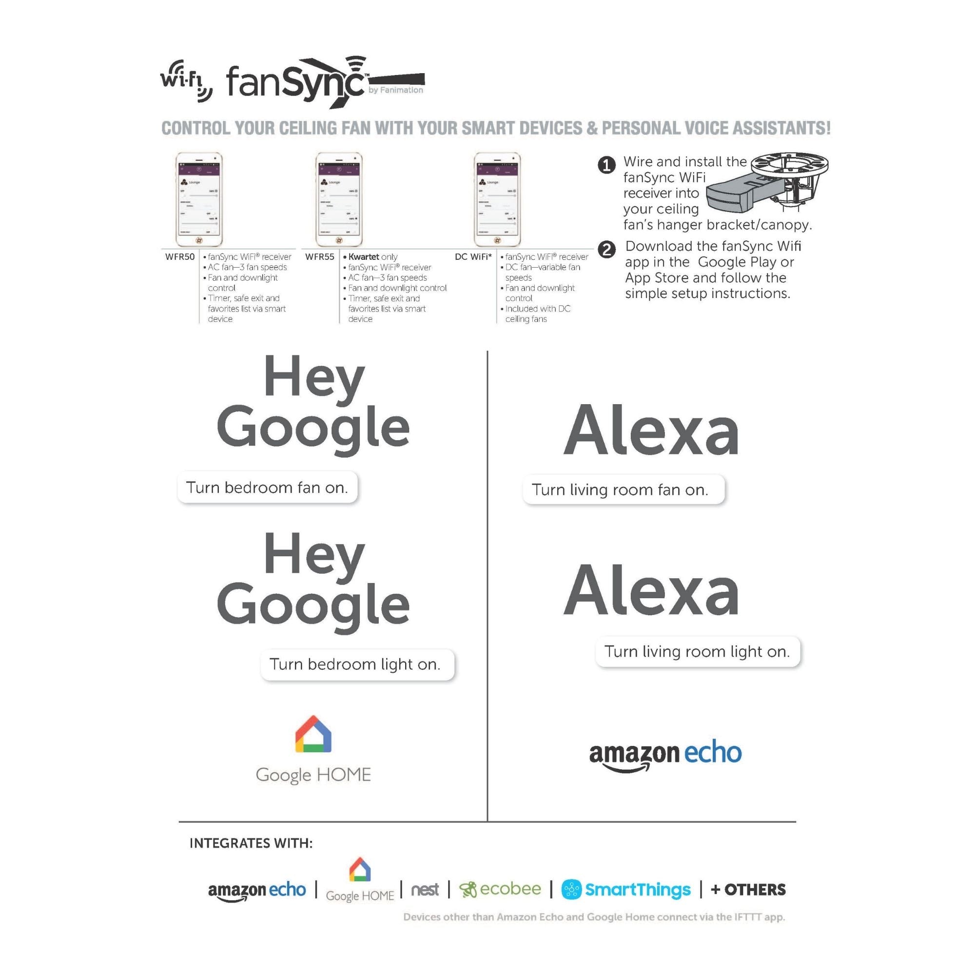 Spitfire Matte Greige 48" Ceiling Fan Motor, Blades Sold Separately