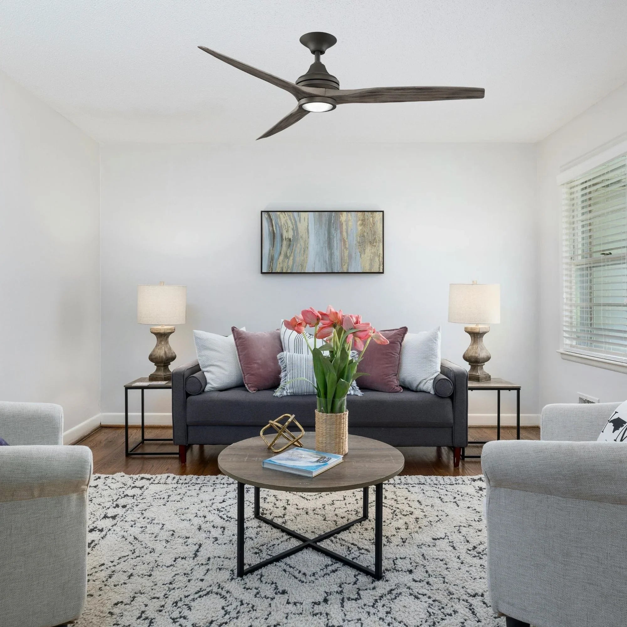 Spitfire Matte Greige 60" Ceiling Fan Motor, Blades Sold Separately