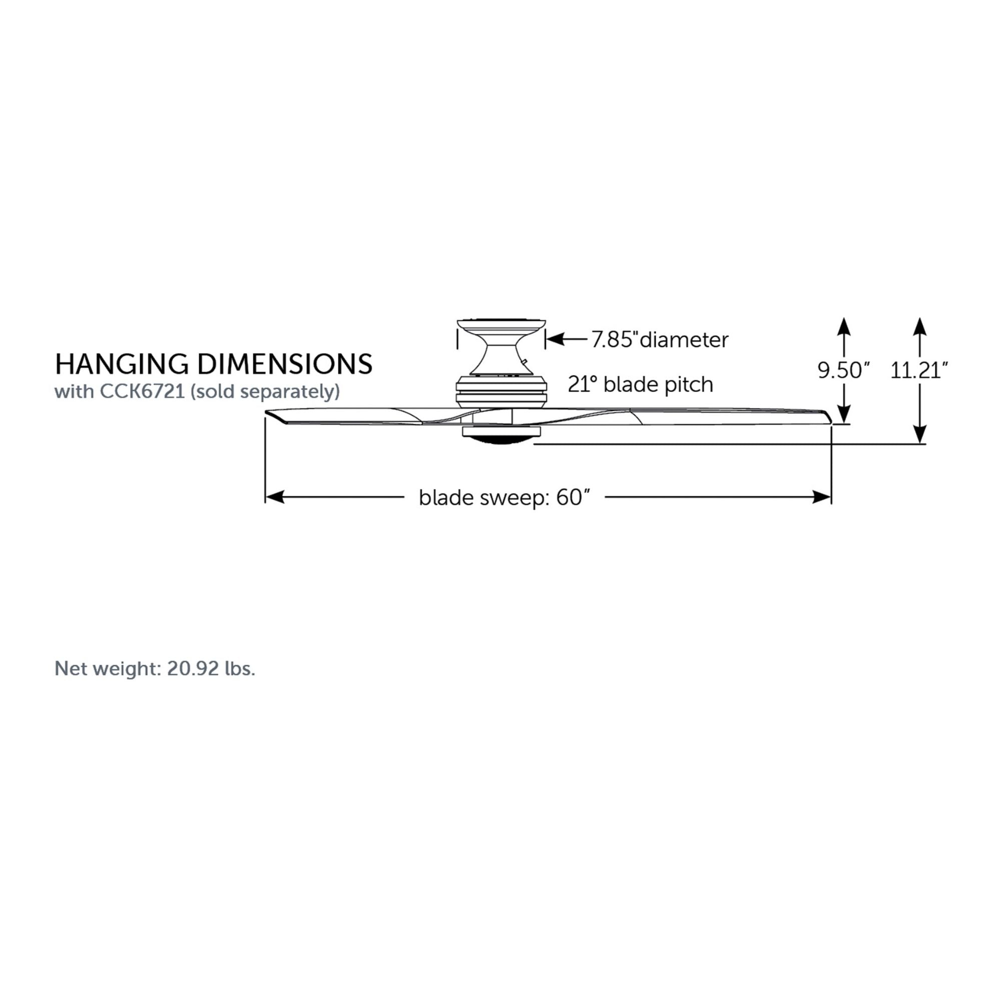 Spitfire Galvanized 60" Ceiling Fan Motor, Blades Sold Separately