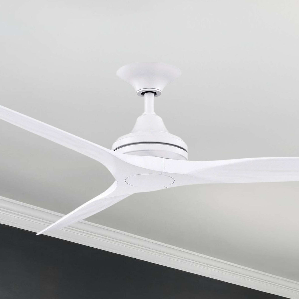 Fanimation Spitfire 60 in AC Ceiling Fan Motor Matte White - Blades Sold Separately