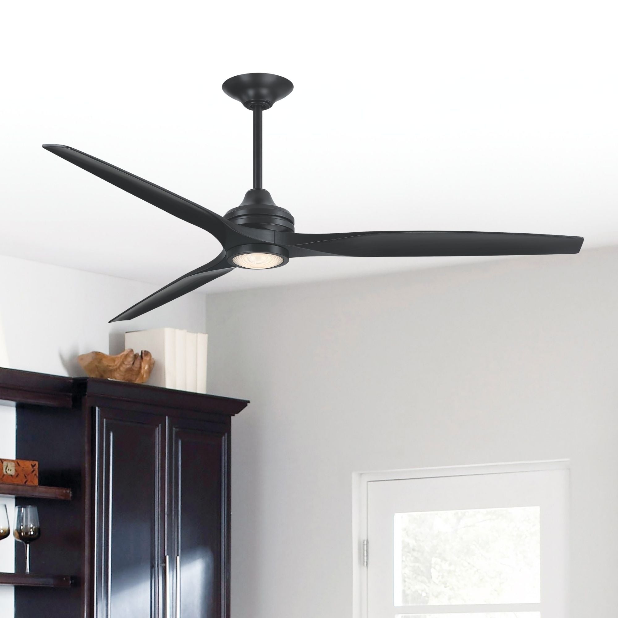 Spitfire DC Black 72" Ceiling Fan Motor, Blades Sold Separately