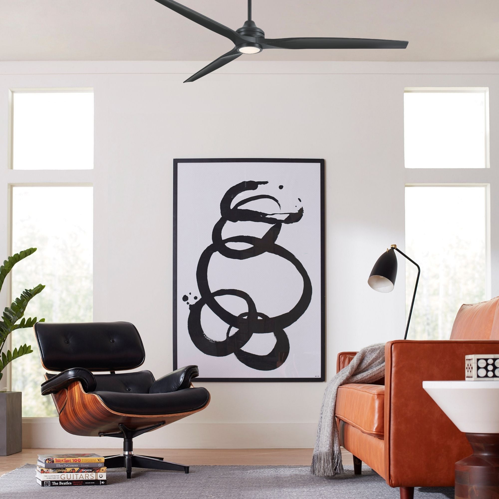 Spitfire DC Black 84" Ceiling Fan Motor, Blades Sold Separately