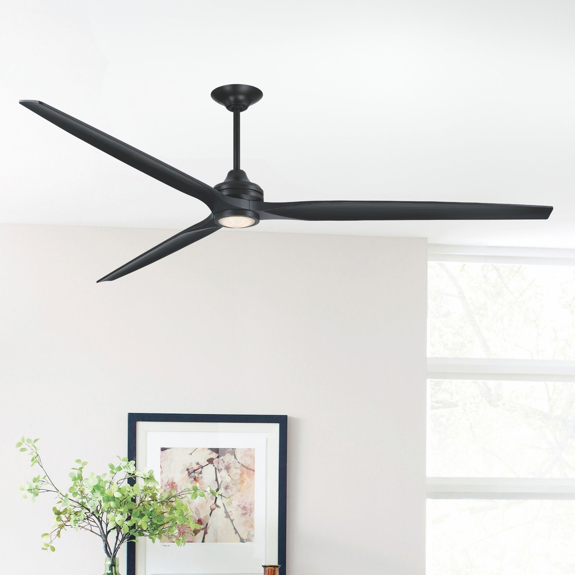 Spitfire DC Black 96" Ceiling Fan Motor, Blades Sold Separately