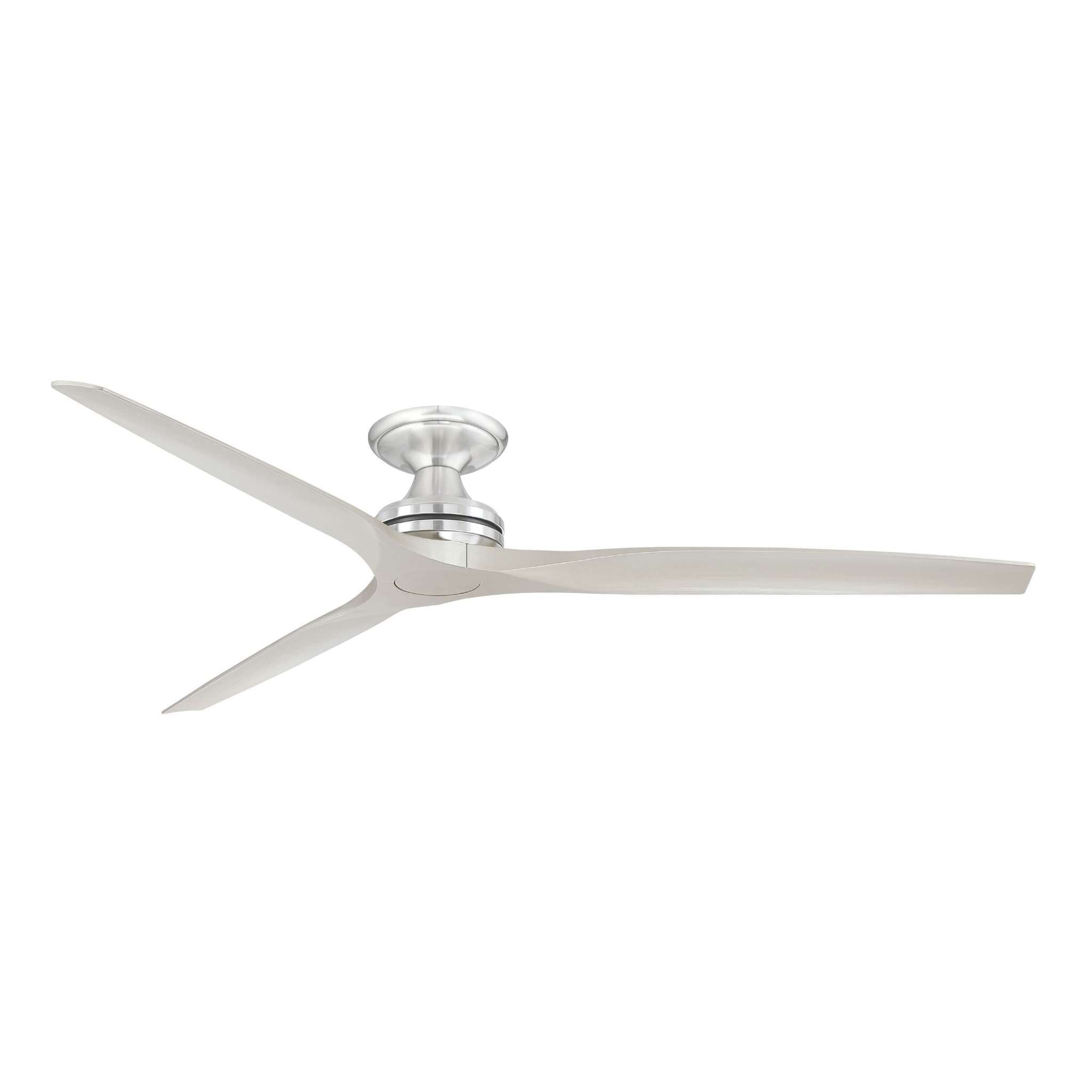 Fanimation Spitfire 72 in DC Ceiling Fan Motor Brushed Nickel - Blades Sold Separately