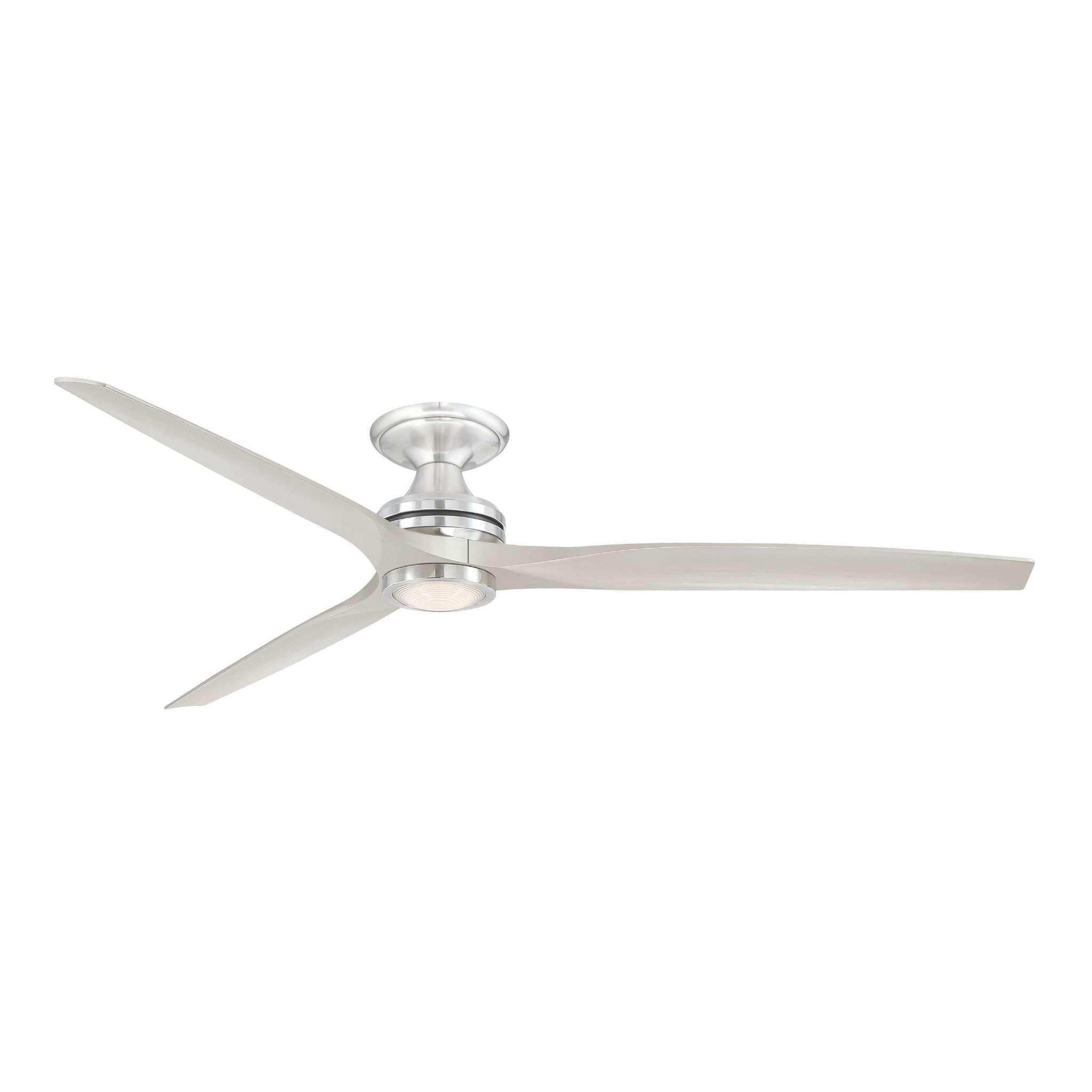 Fanimation Spitfire 72 in DC Ceiling Fan Motor Brushed Nickel - Blades Sold Separately