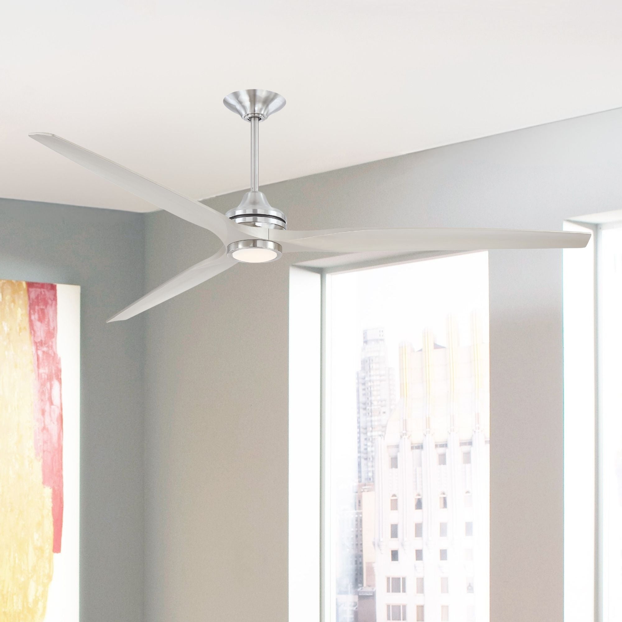 Spitfire DC Brushed Nickel 84" Ceiling Fan Motor, Blades Sold Separately