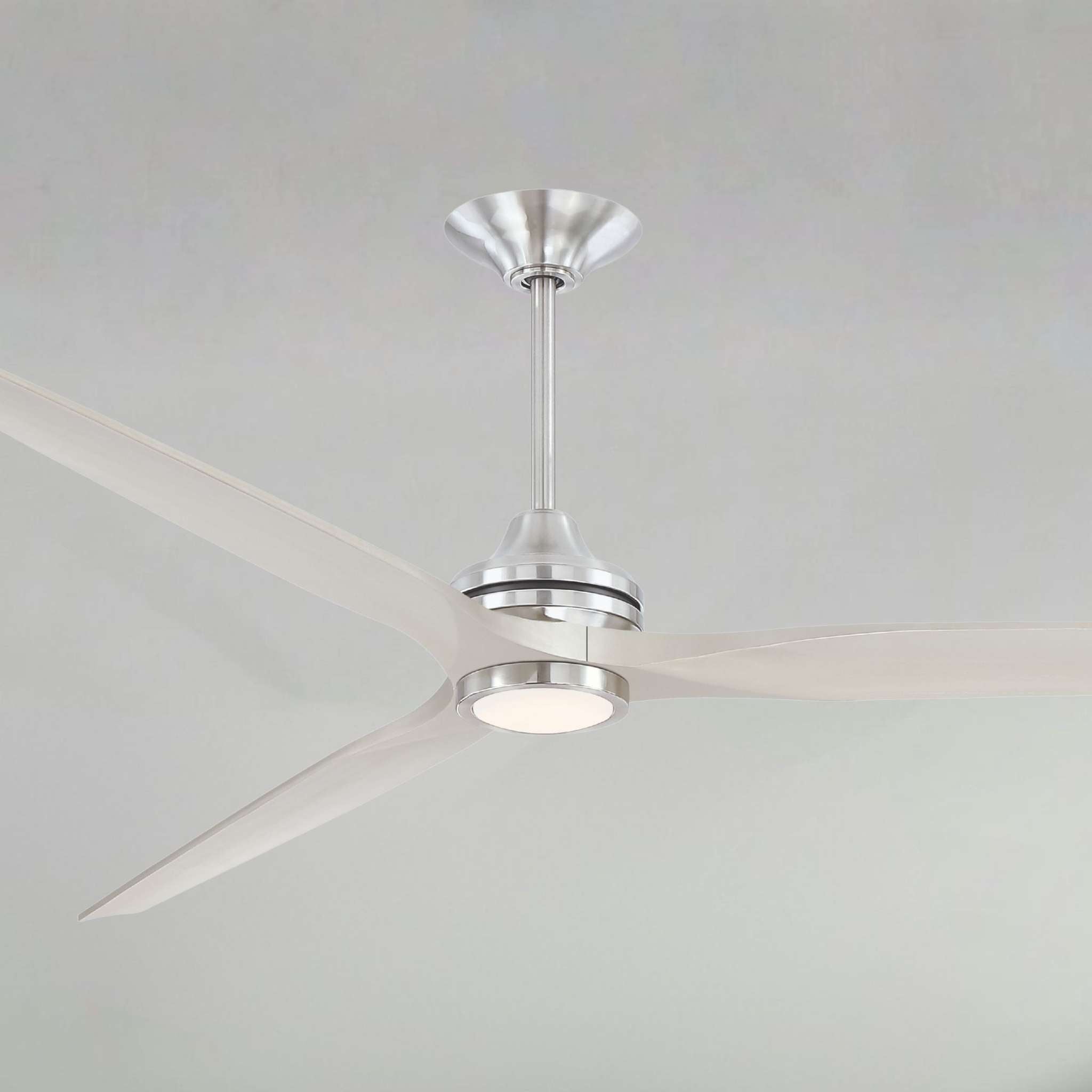 Fanimation Spitfire 84 in DC Ceiling Fan Motor Brushed Nickel - Blades Sold Separately