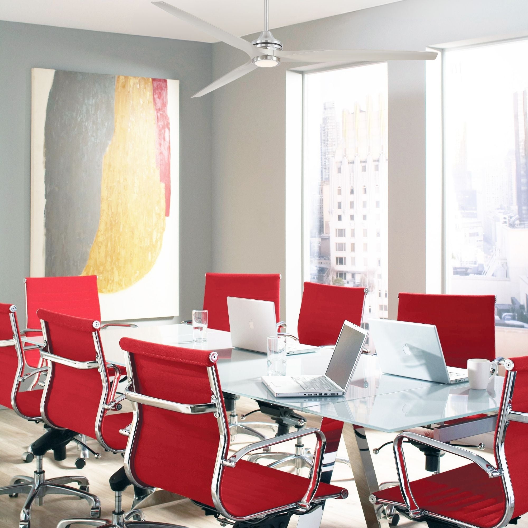 Spitfire DC Brushed Nickel 84" Ceiling Fan Motor, Blades Sold Separately