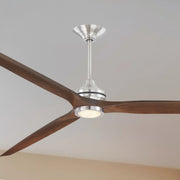 Spitfire DC Brushed Nickel 96" Ceiling Fan Motor, Blades Sold Separately