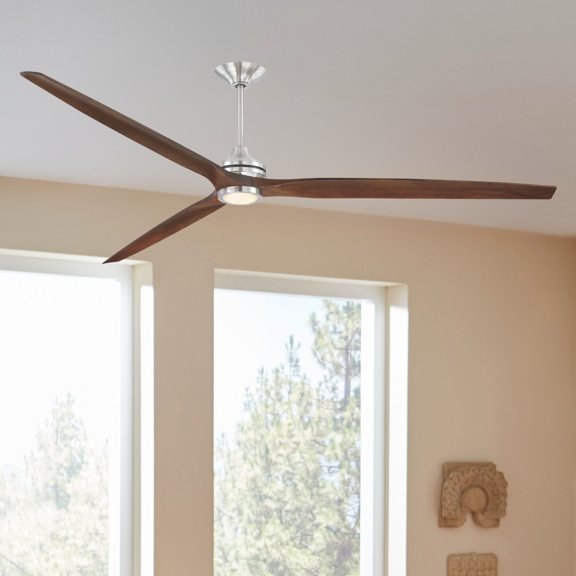 Spitfire DC Brushed Nickel 96" Ceiling Fan Motor, Blades Sold Separately
