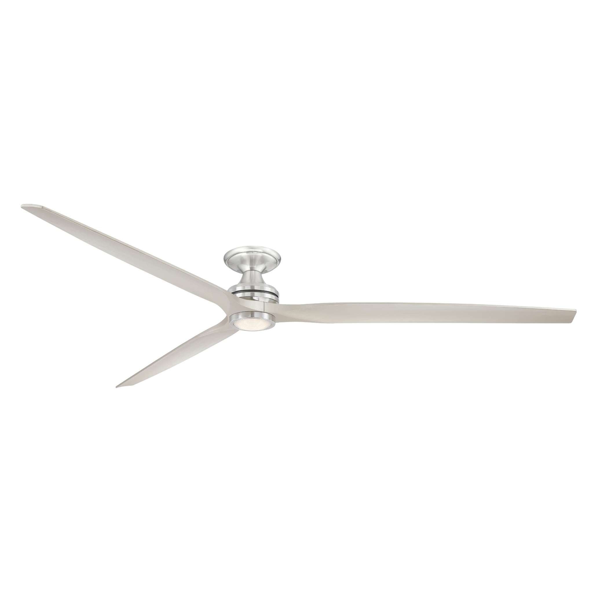 Fanimation Spitfire 96 in DC Ceiling Fan Motor Brushed Nickel - Blades Sold Separately