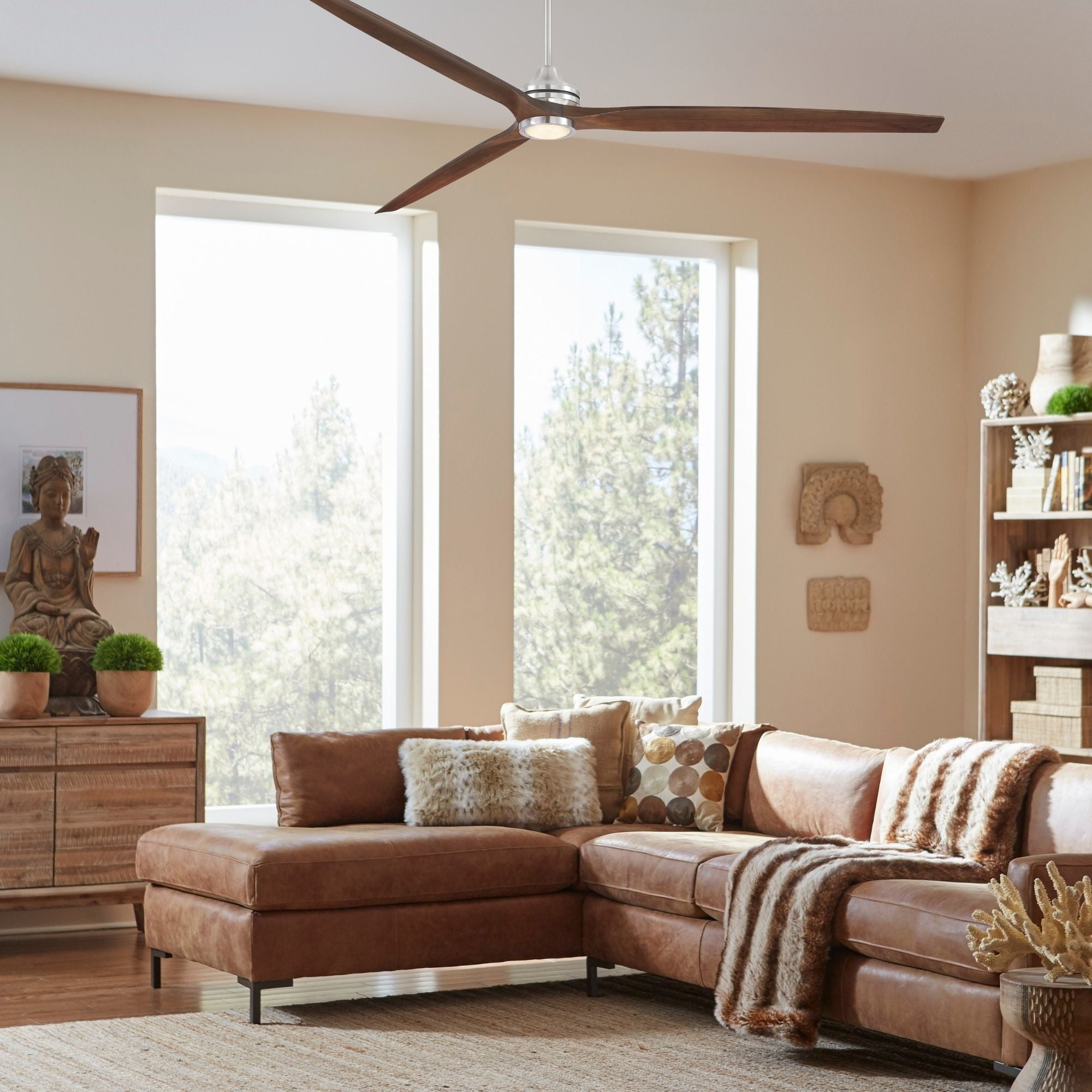 Spitfire DC Brushed Nickel 96" Ceiling Fan Motor, Blades Sold Separately