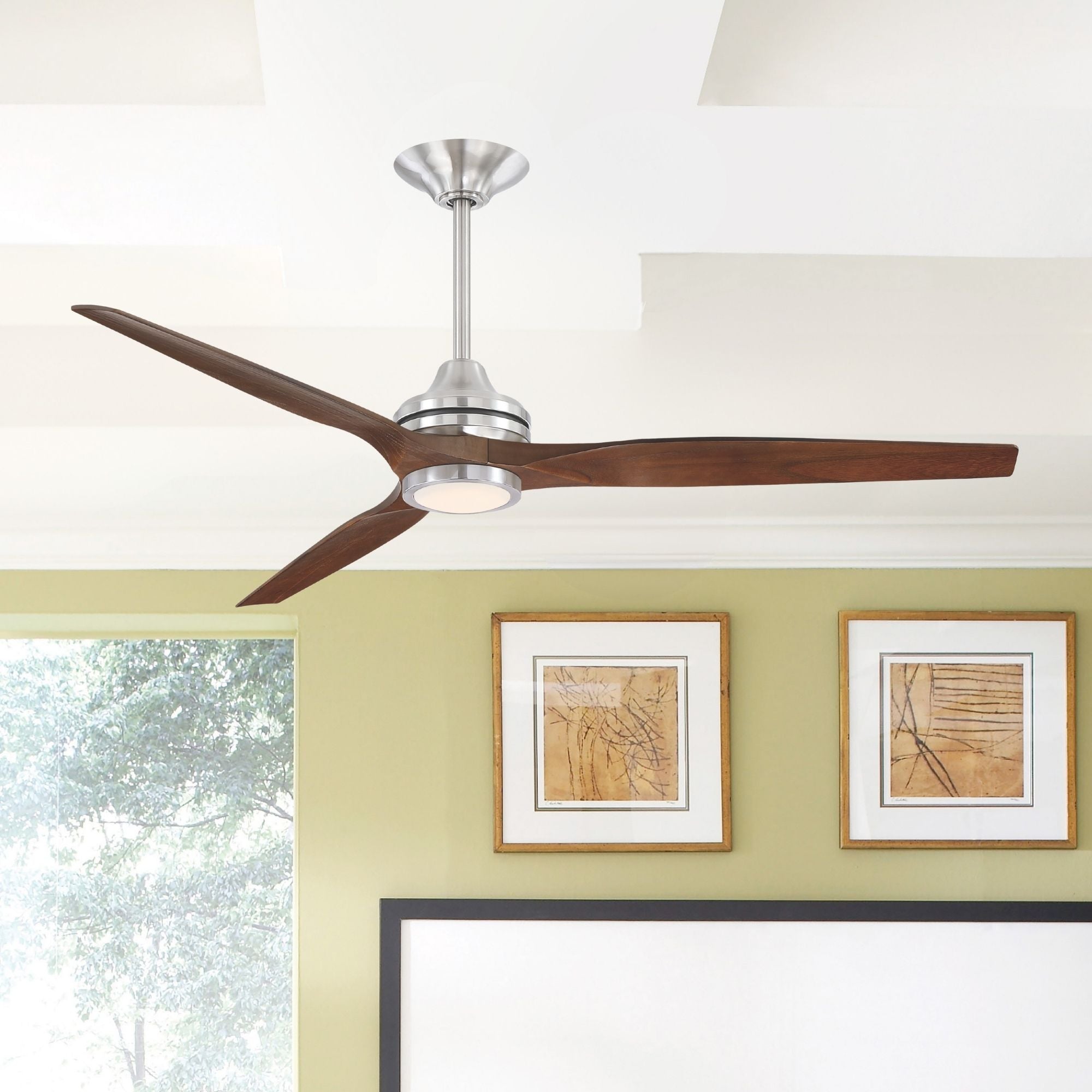 Spitfire DC Brushed Nickel 64" Ceiling Fan Motor, Blades Sold Separately