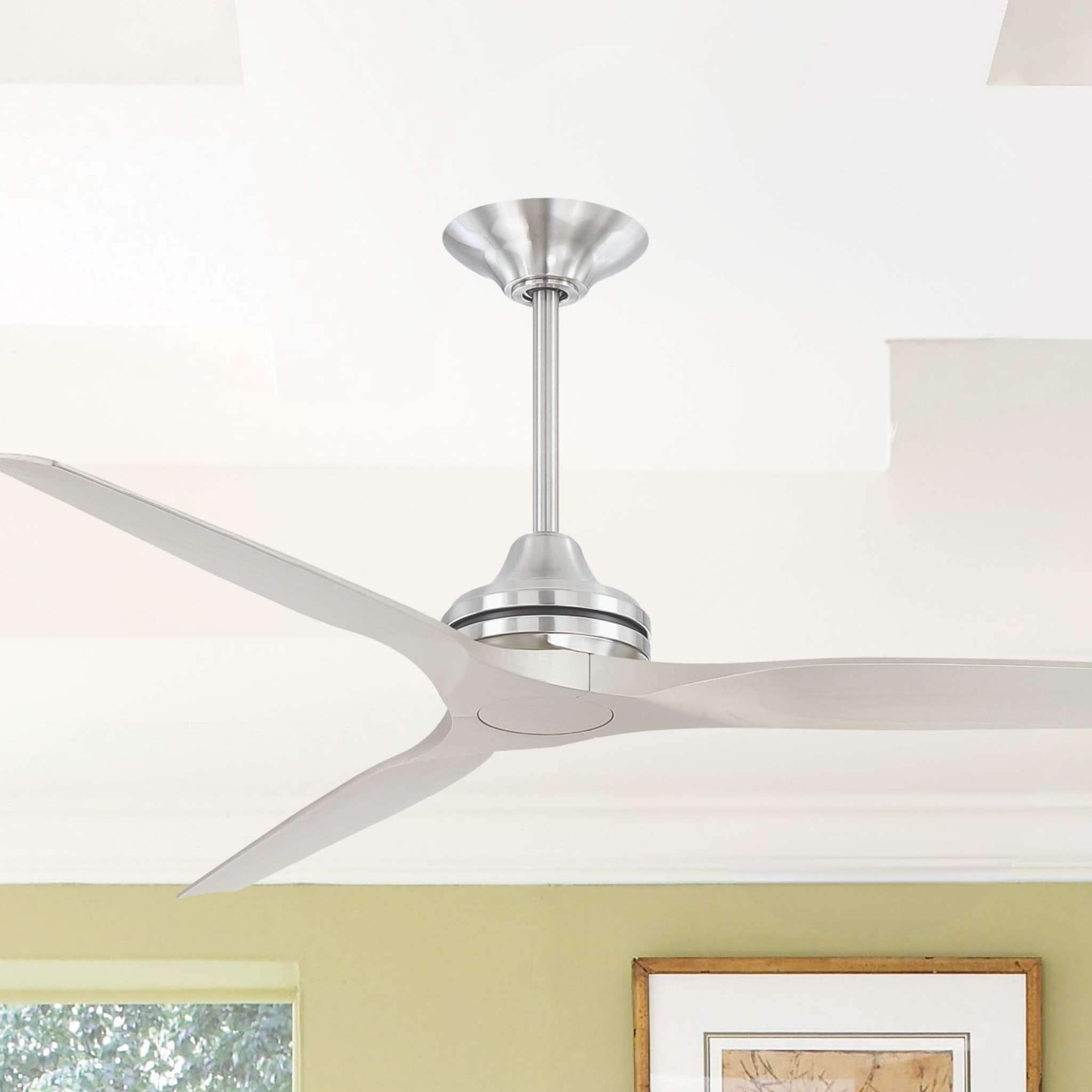 Fanimation Spitfire 64 in DC Ceiling Fan Motor Brushed Nickel - Blades Sold Separately