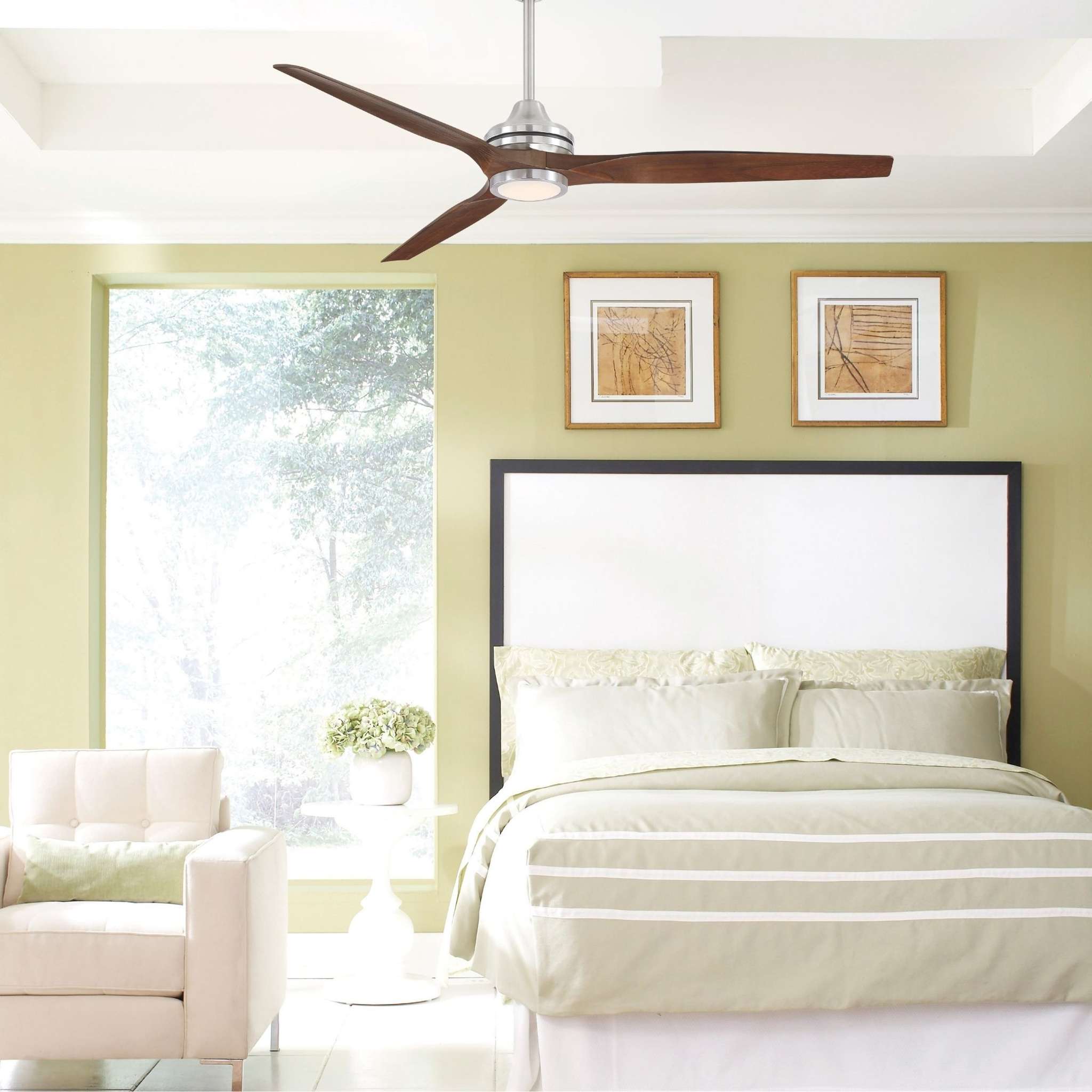 Fanimation Spitfire 64 in DC Ceiling Fan Motor Brushed Nickel - Blades Sold Separately