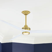 Spitfire DC Brushed Brass 72" Ceiling Fan Motor, Blades Sold Separately