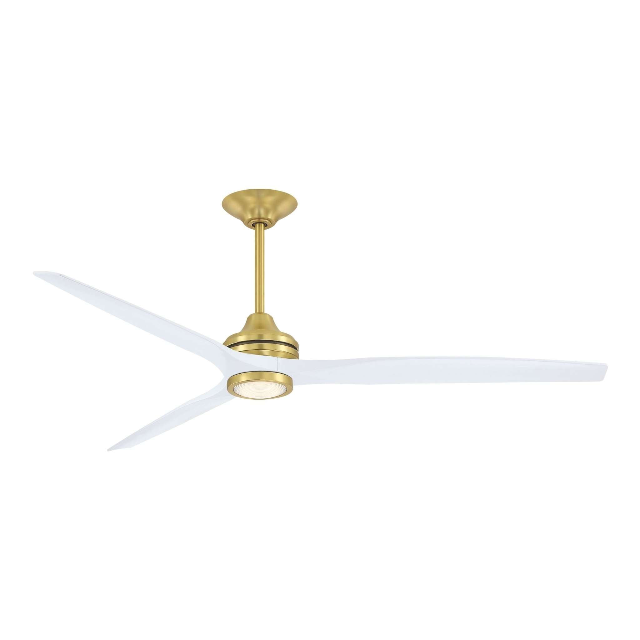 Fanimation Spitfire 72 in DC Ceiling Fan Motor Brushed Satin Brass - Blades Sold Separately