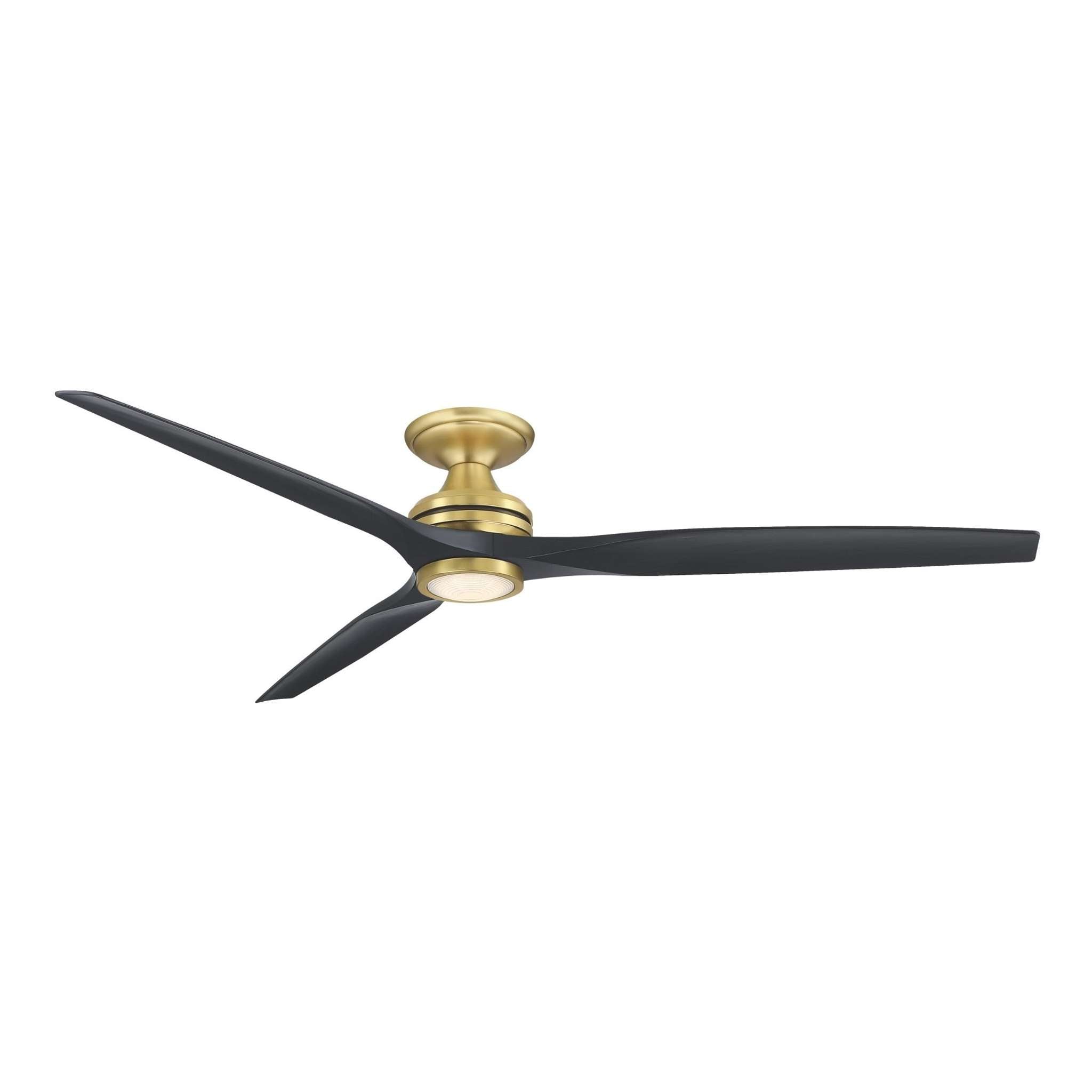 Fanimation Spitfire 72 in DC Ceiling Fan Motor Brushed Satin Brass - Blades Sold Separately
