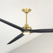 Spitfire DC Brushed Brass 84" Ceiling Fan Motor, Blades Sold Separately
