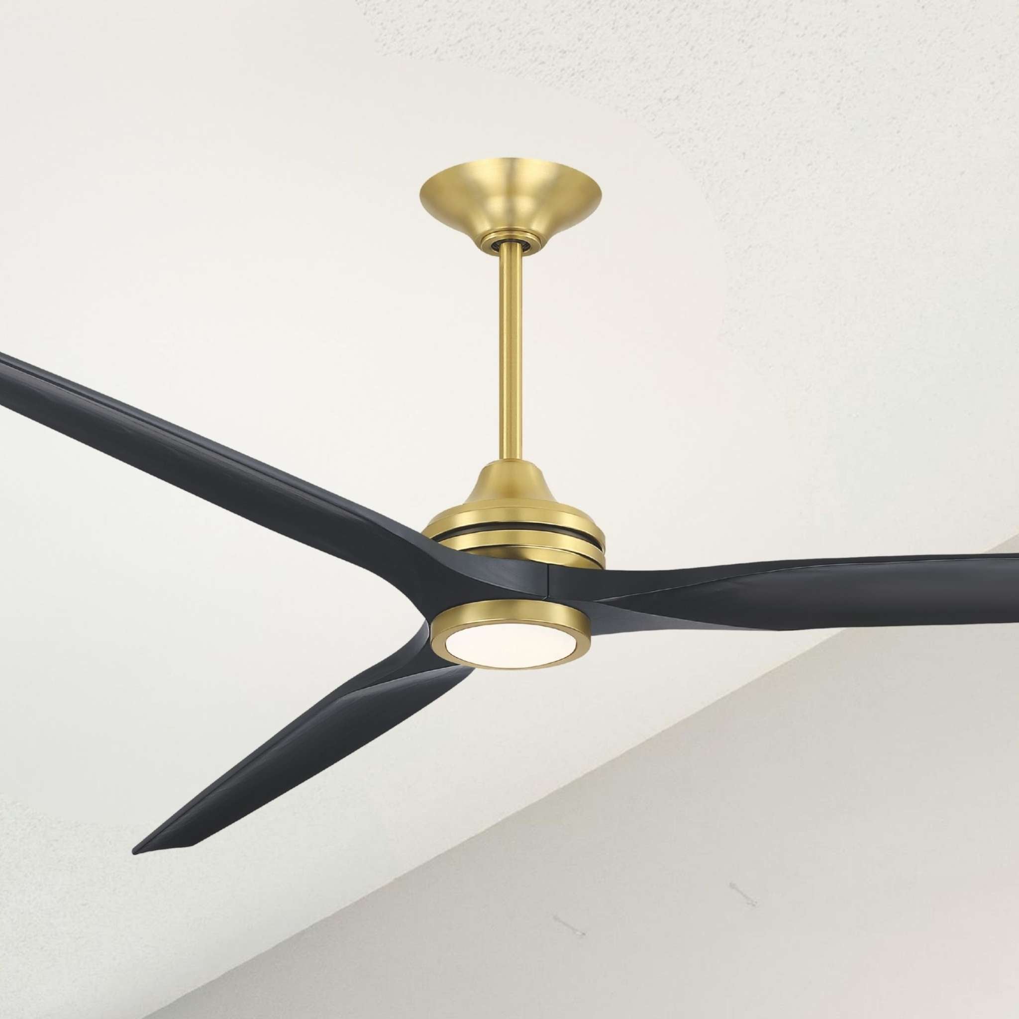 Spitfire DC Brushed Brass 84" Ceiling Fan Motor, Blades Sold Separately