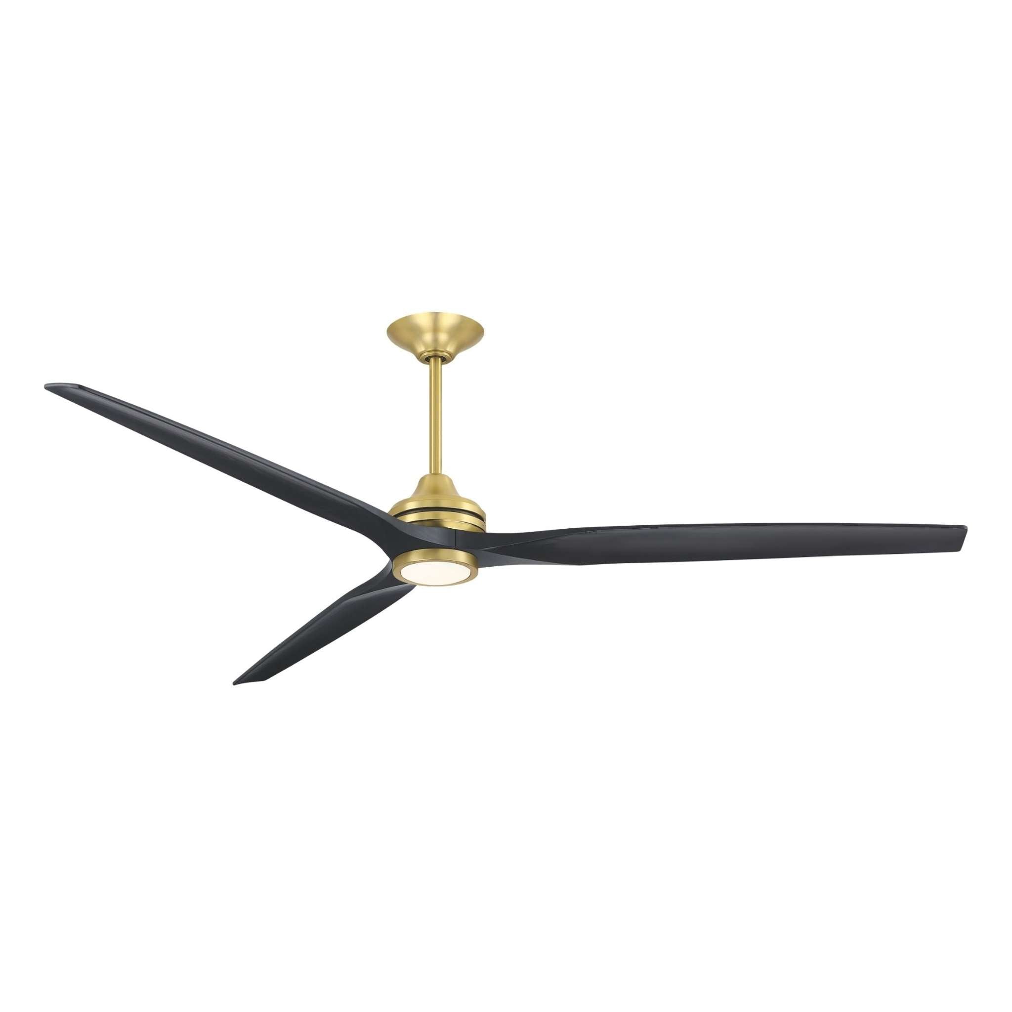 Spitfire DC Brushed Brass 84" Ceiling Fan Motor, Blades Sold Separately
